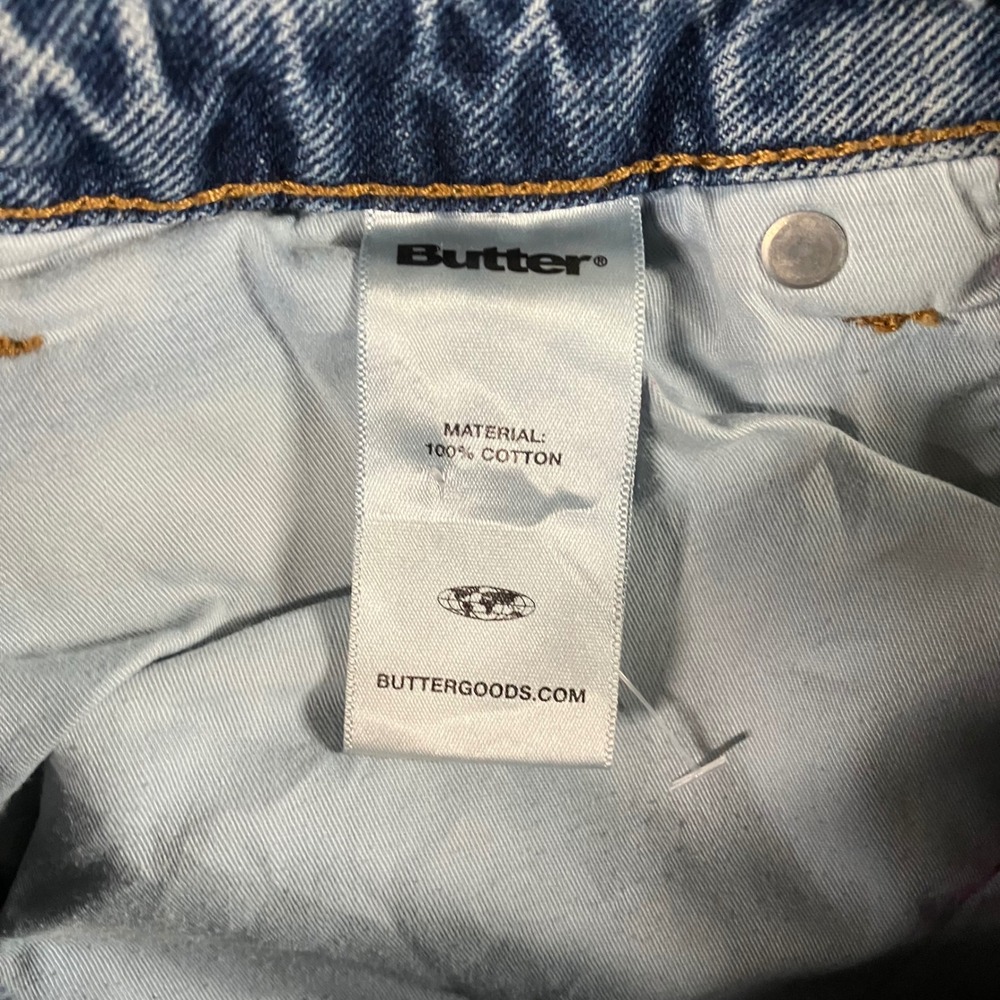Butter Goods Relaxed Fit Denim Jeans Men 30 Blue Straight Leg Skateboarding - Picture 12 of 14